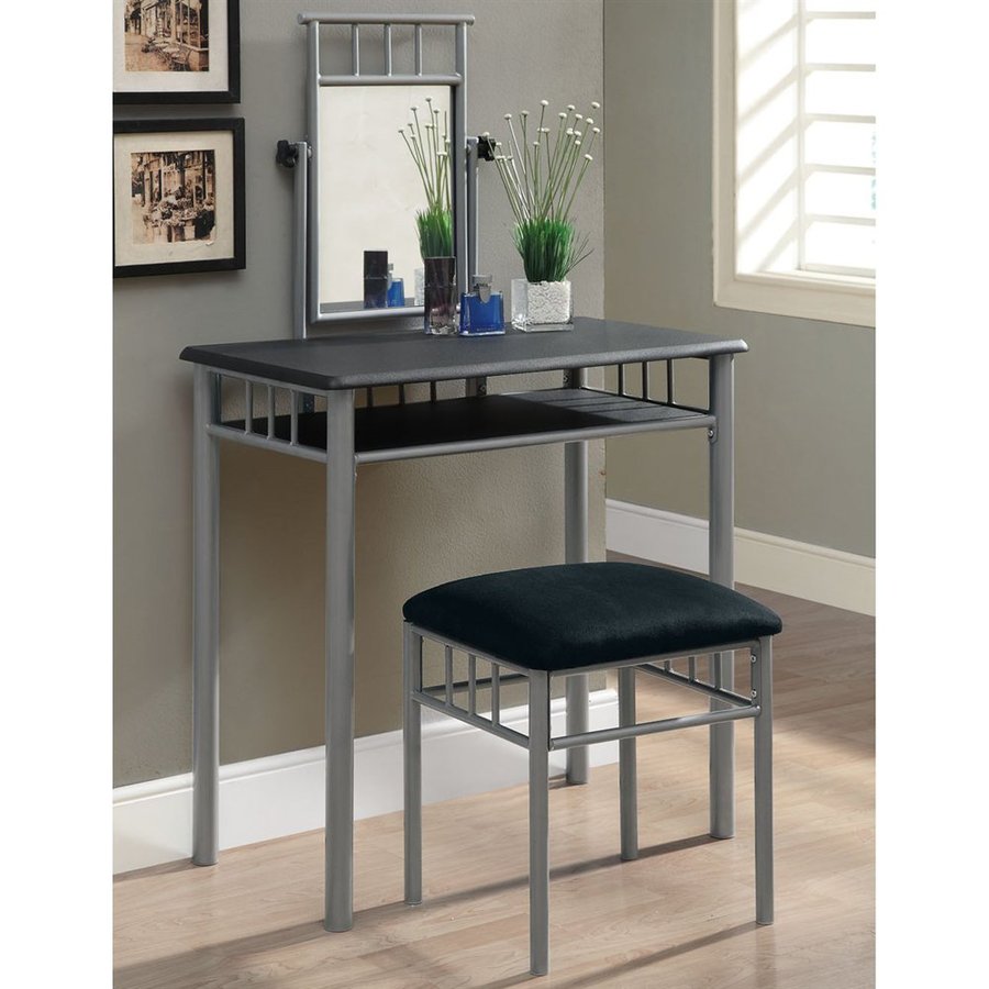 Shop Monarch Specialties Black Makeup Vanity at