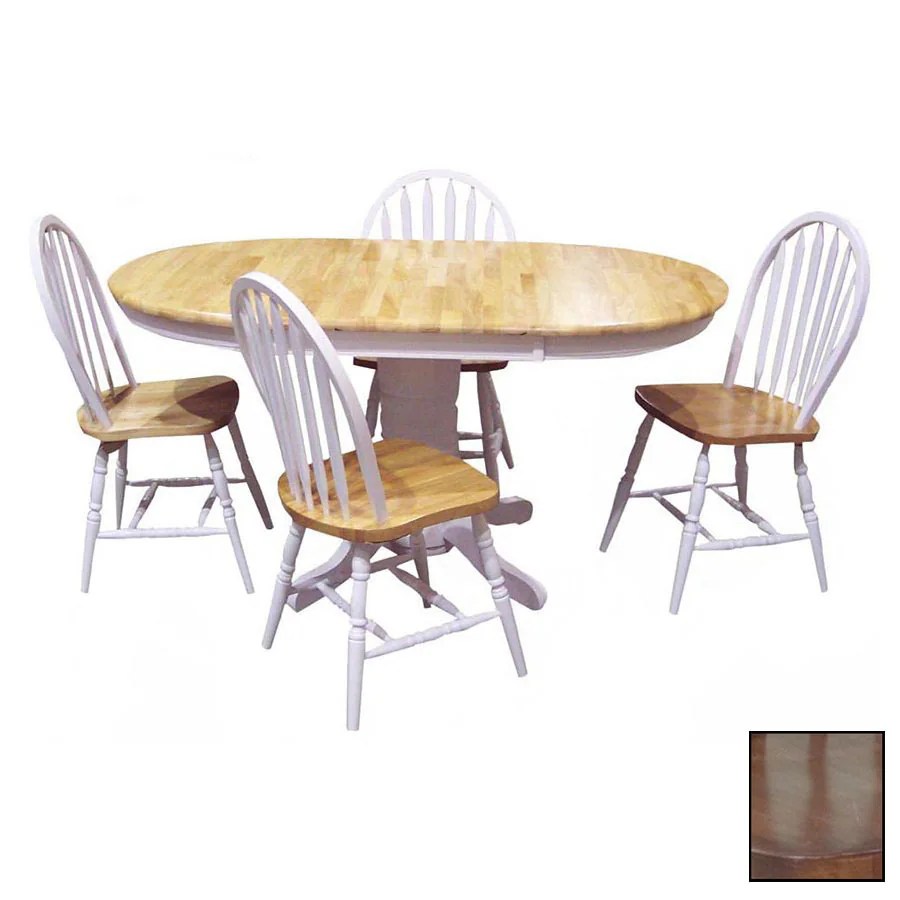 TMS Furniture Farmhouse Oak 1Piece Dining Set with Oval Dining Table