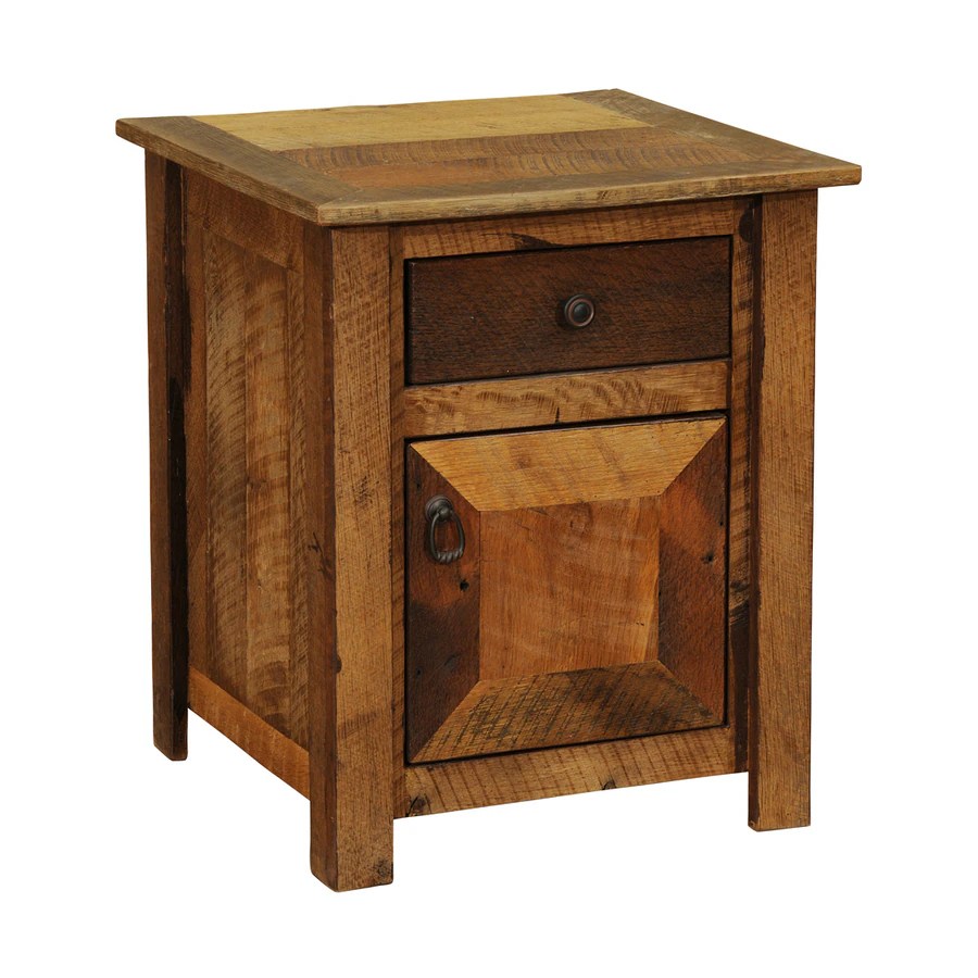 Fireside Lodge Furniture Barnwood Oak Nightstand at