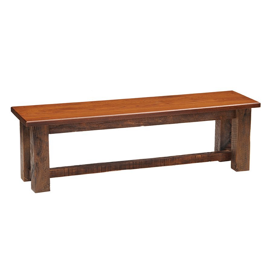 Shop Fireside Lodge Furniture Barnwood Antique Oak Indoor Accent Bench