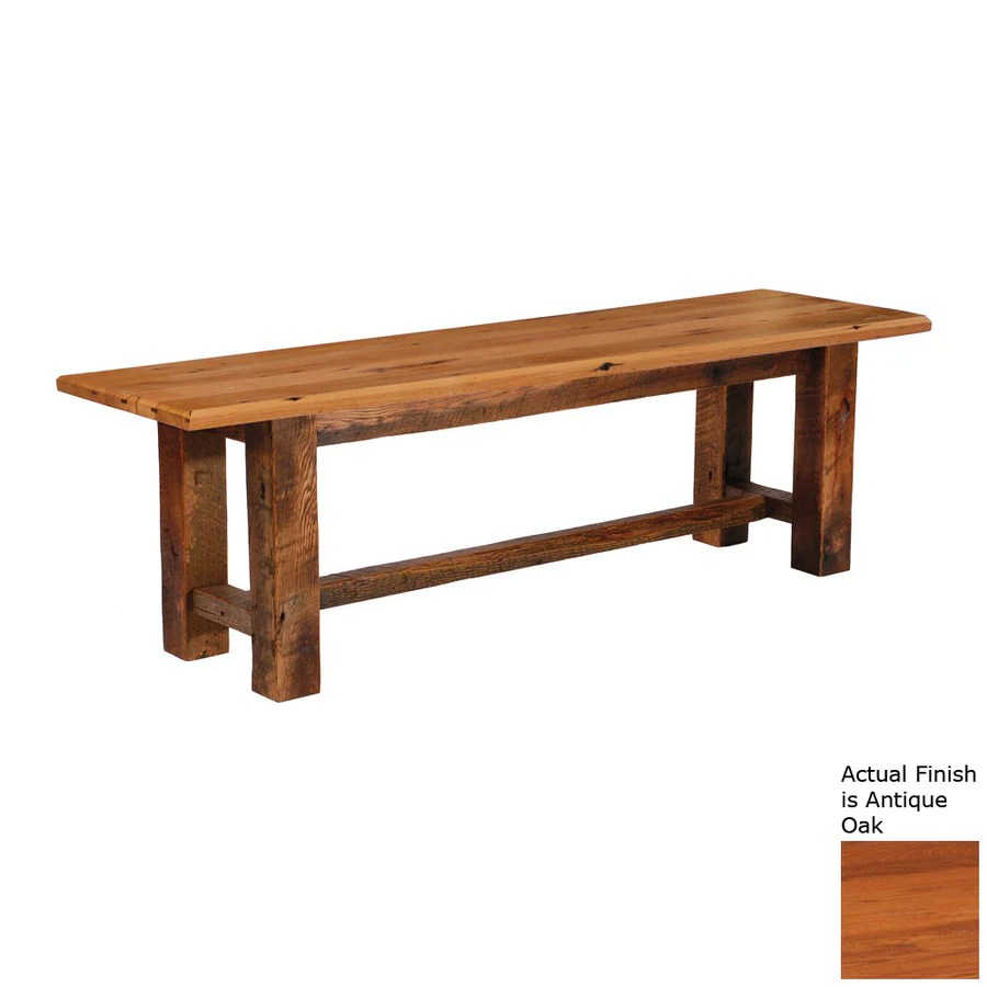 Fireside Lodge Furniture Barnwood Antique Oak Indoor Accent Bench at