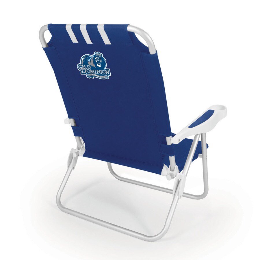 Picnic Time Navy NCAA Old Dominion Monarchs Steel Folding Beach Chair