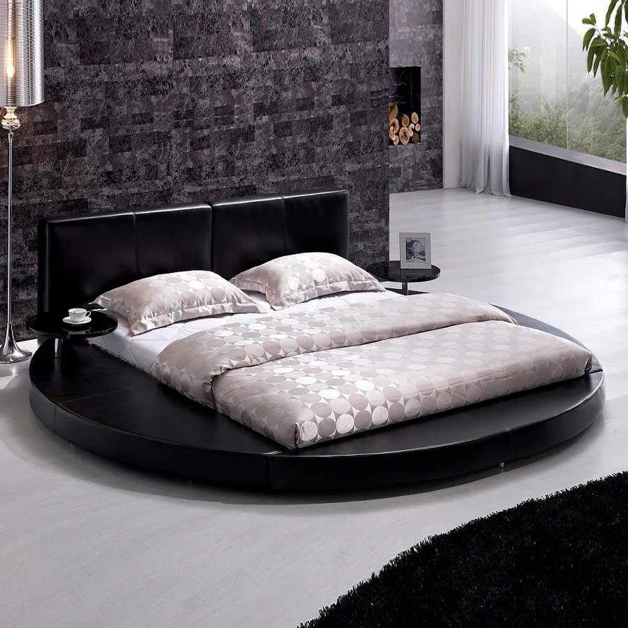 TOSH Furniture Black King Platform Bed at
