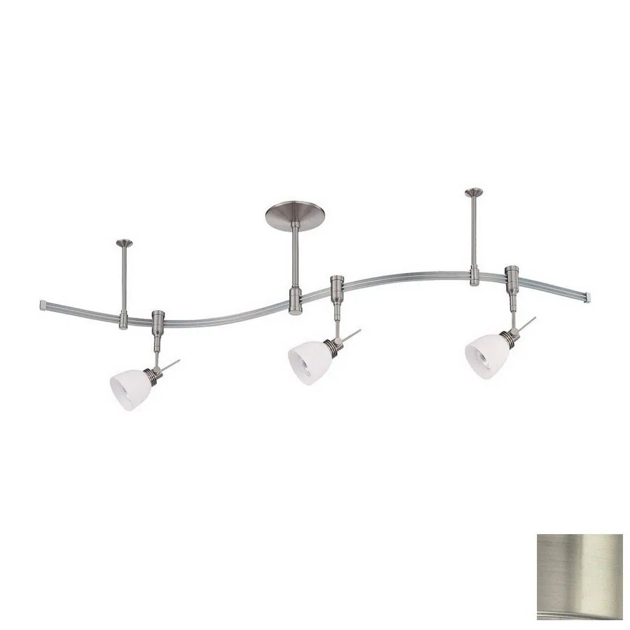 Shop Kendal Lighting 3Light 48in Satin Nickel Flexible Track Light