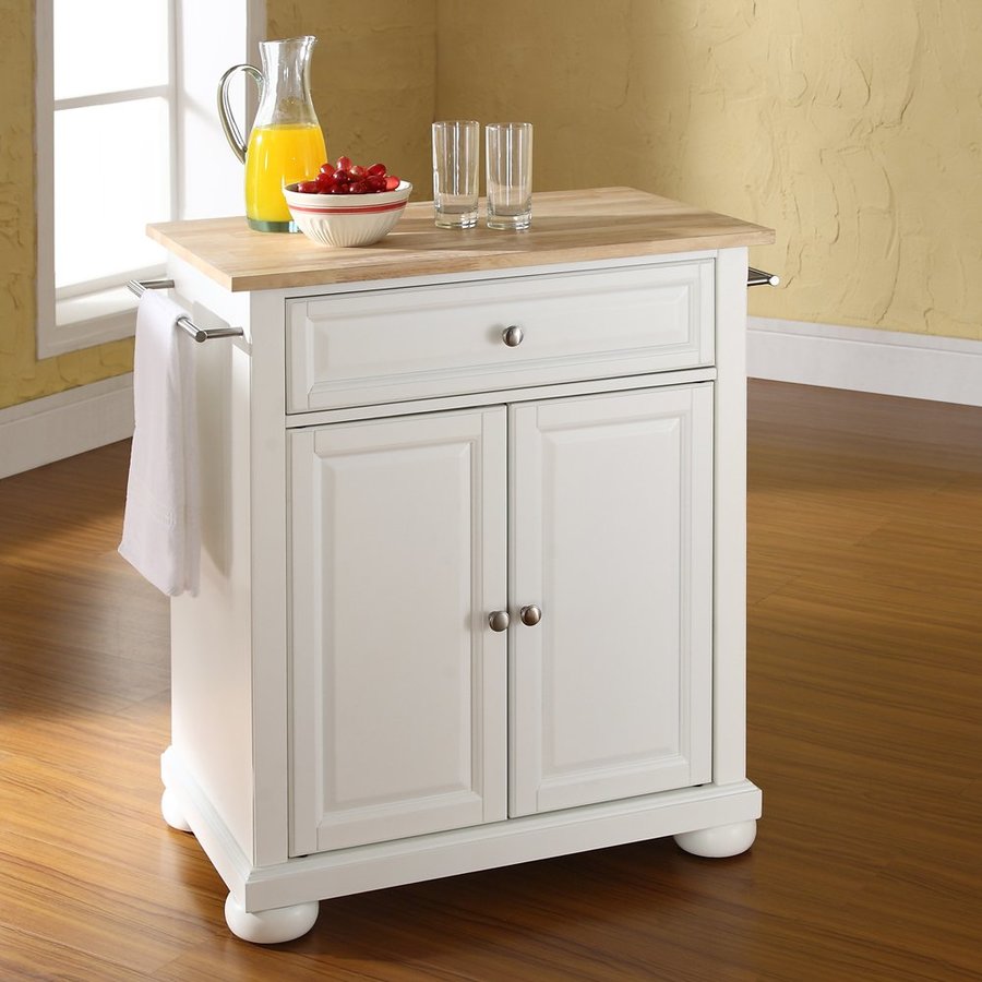 Crosley Furniture White Craftsman Kitchen Island at