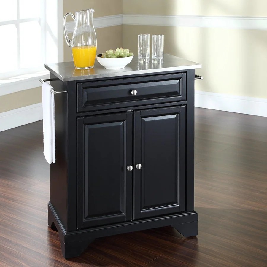 Shop Crosley Furniture Black Craftsman Kitchen Island at