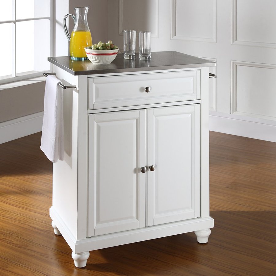 Crosley Furniture White Craftsman Kitchen Island at
