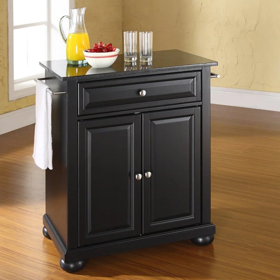 Crosley Furniture Black Craftsman Kitchen Island at