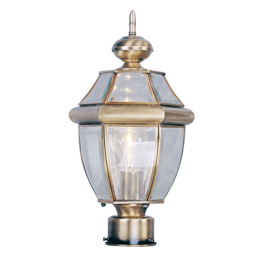 Livex Lighting Monterey 15.75in H Antique Brass Post Light at