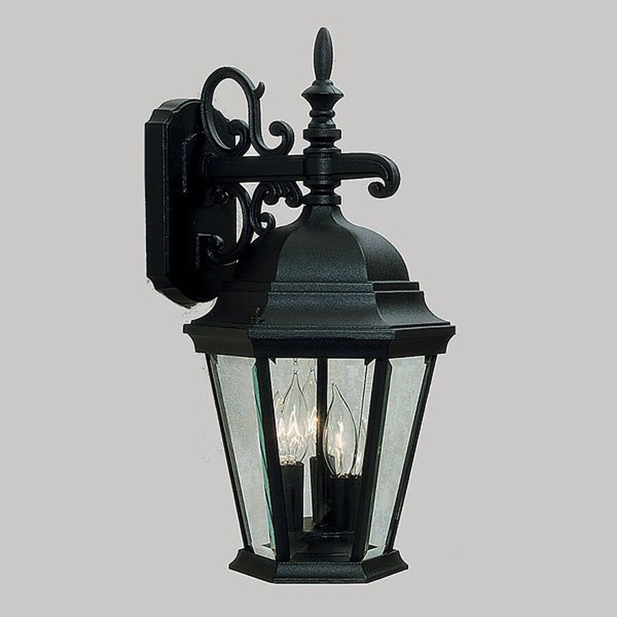 Shop Livex Lighting Hamilton 18.5in H Black Outdoor Wall Light at