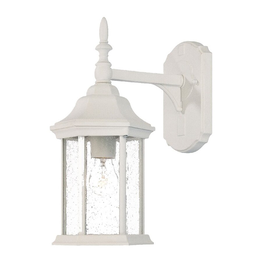 Acclaim Lighting Craftsman 15in H Textured White Outdoor Wall Light at