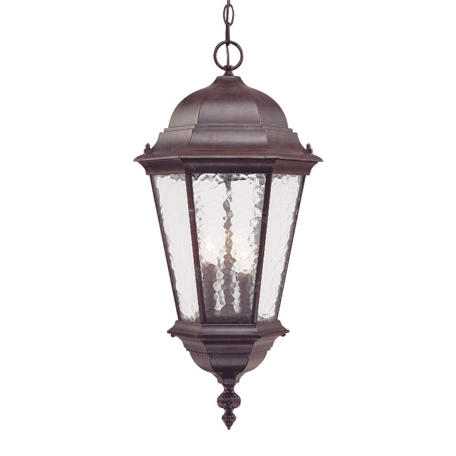 Acclaim Lighting Camelot Matte Black Traditional Beveled Glass Lantern