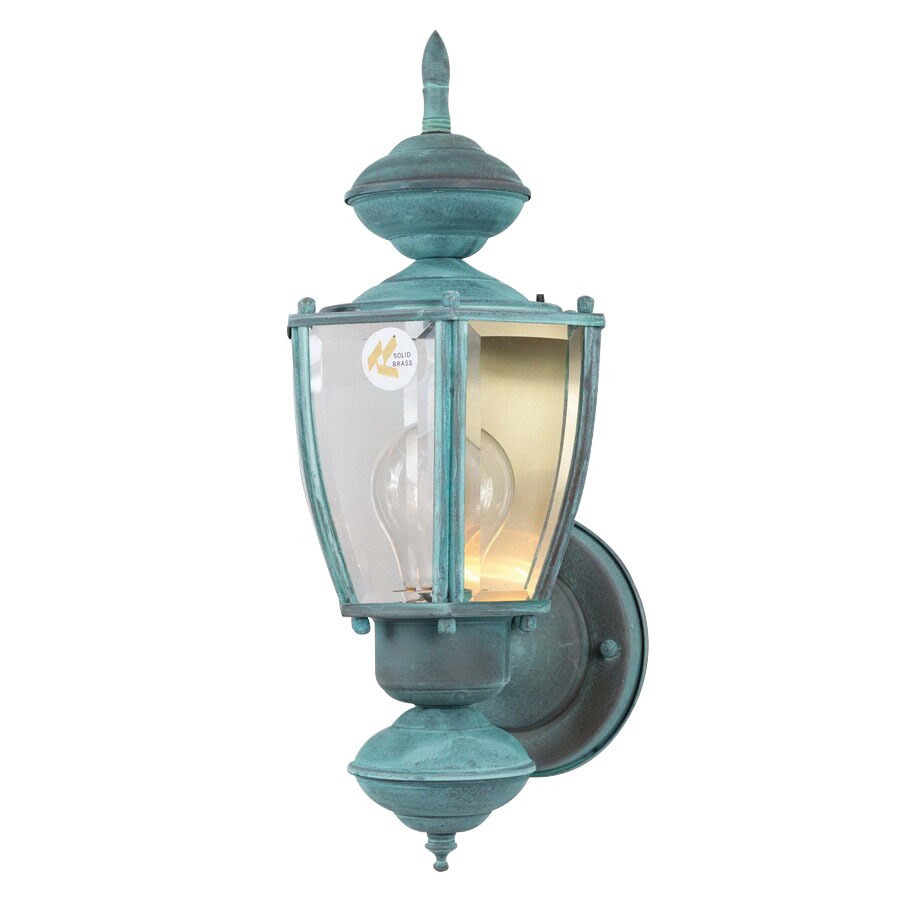 Shop Volume International 15.5in H Verde Green Outdoor Wall Light at