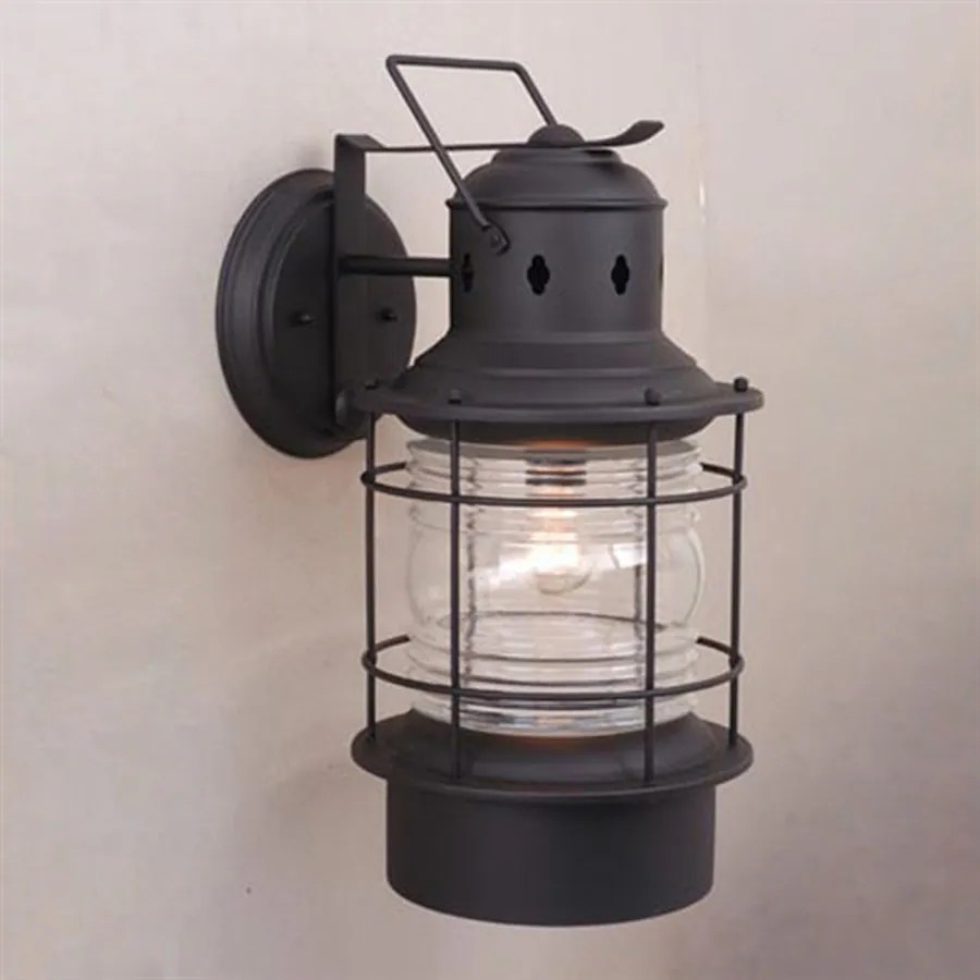 Cascadia Lighting Nautical 18in H Textured Black Outdoor Wall Light at