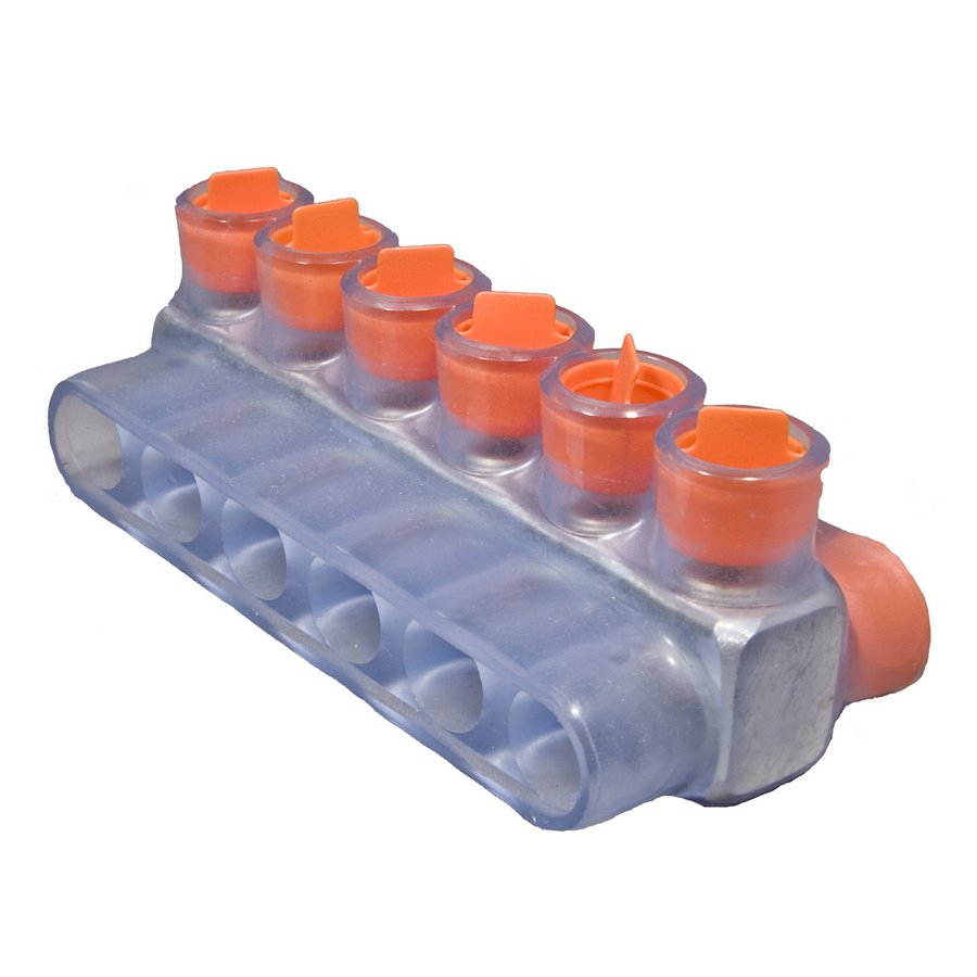 Morris Products 10 Amp 600Volt Clear/Orange 6Wire Connector at