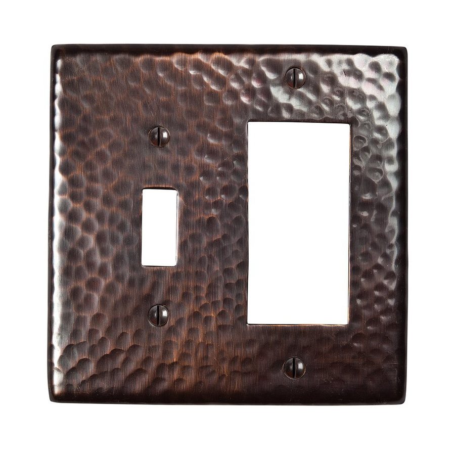 The Copper Factory Artisan 2Gang Antique Copper Double Wall Plate at