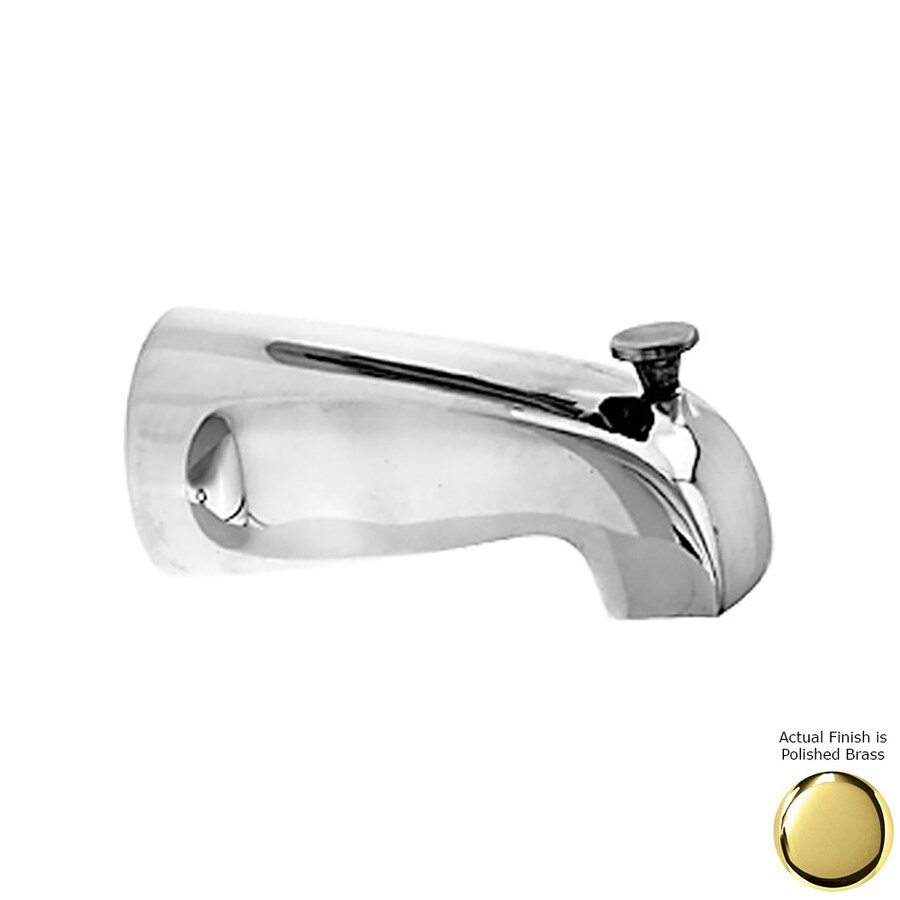 Westbrass Polished Brass Bathtub Spout with Diverter at