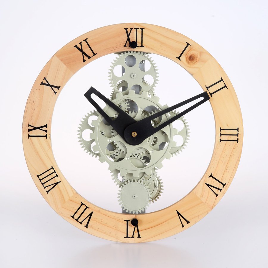 Shop Maple's Moving Gear Analog Round Indoor Wall Clock at