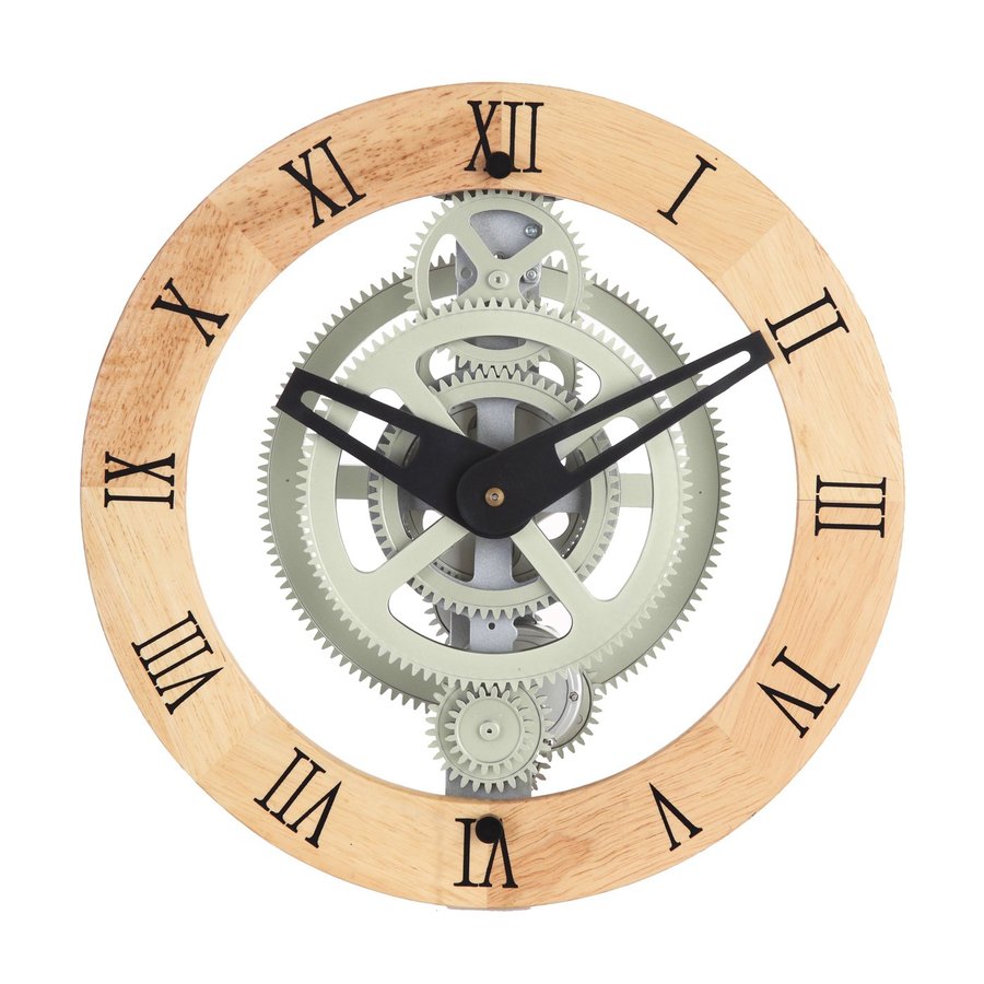 Shop Maple's Moving Gear Analog Round Indoor Wall Clock at