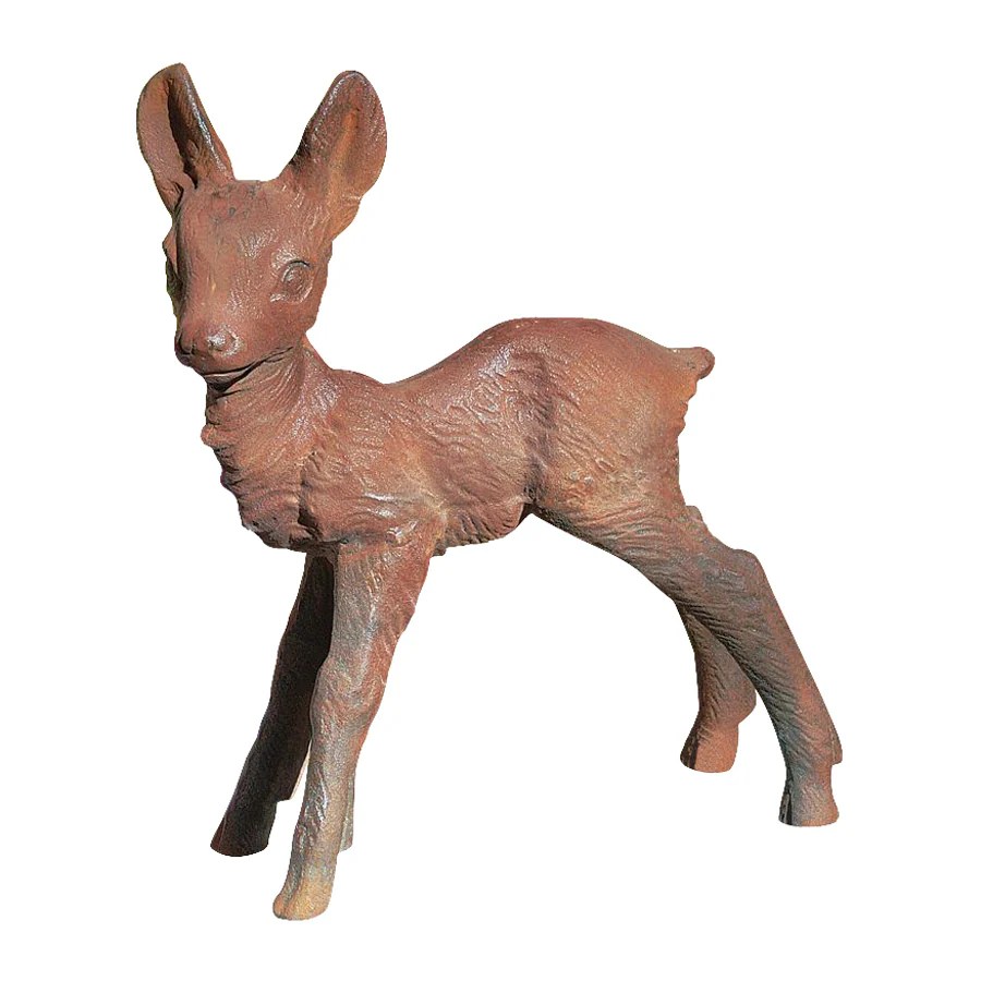 Design Toscano Deer Fawn Sculpture 15in Animal Garden Statue at