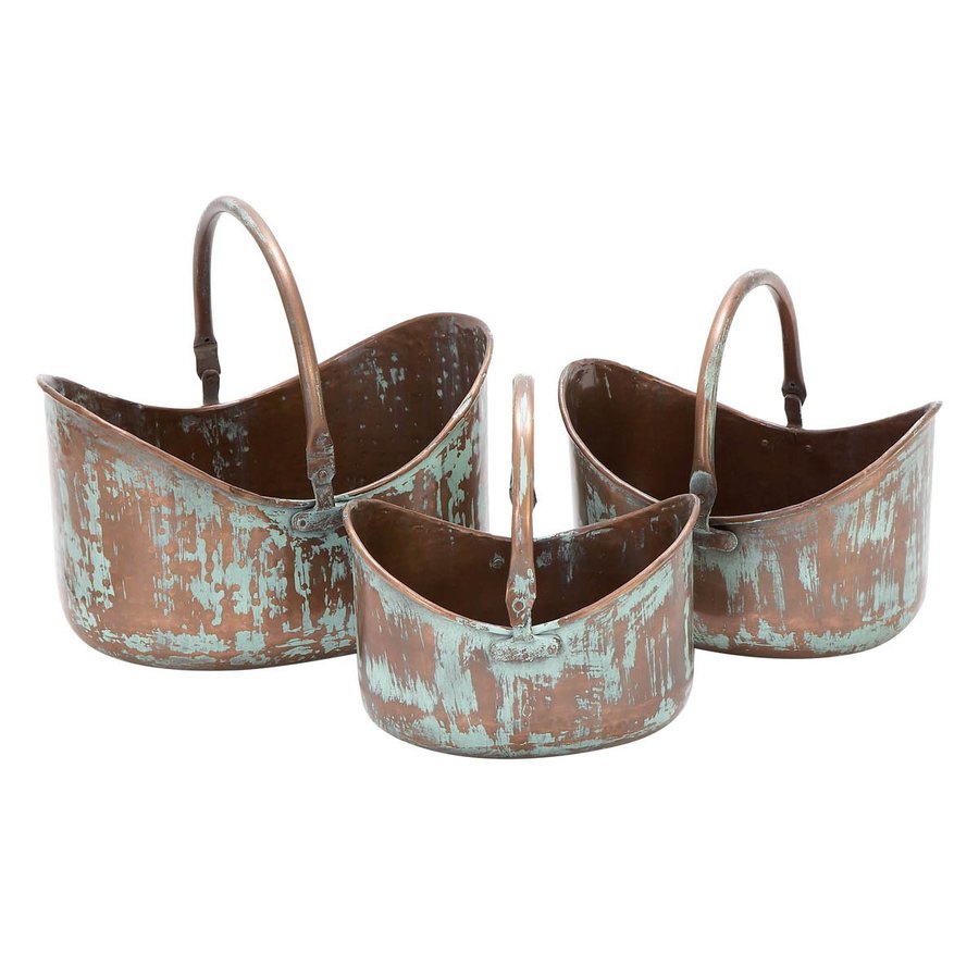 Shop Woodland Imports x Copper Metal Basket at