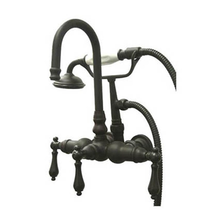 Elements of Design Vintage OilRubbed Bronze 3Handle Fixed Wall Mount Bathtub Faucet at