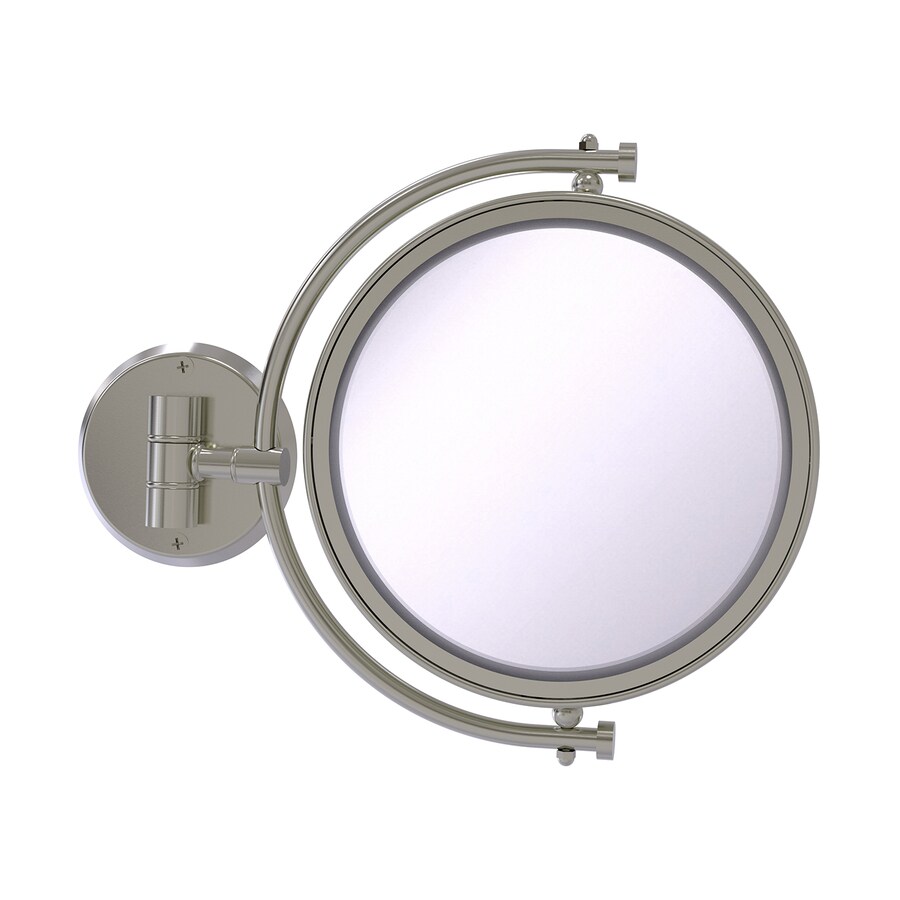 Allied Brass Nickel Brass Magnifying WallMounted Vanity Mirror