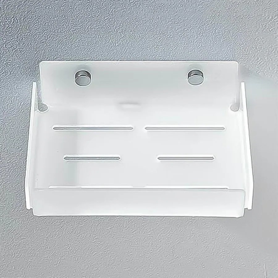 Nameeks Corner Chrome/White Plastic Bathroom Shelf at