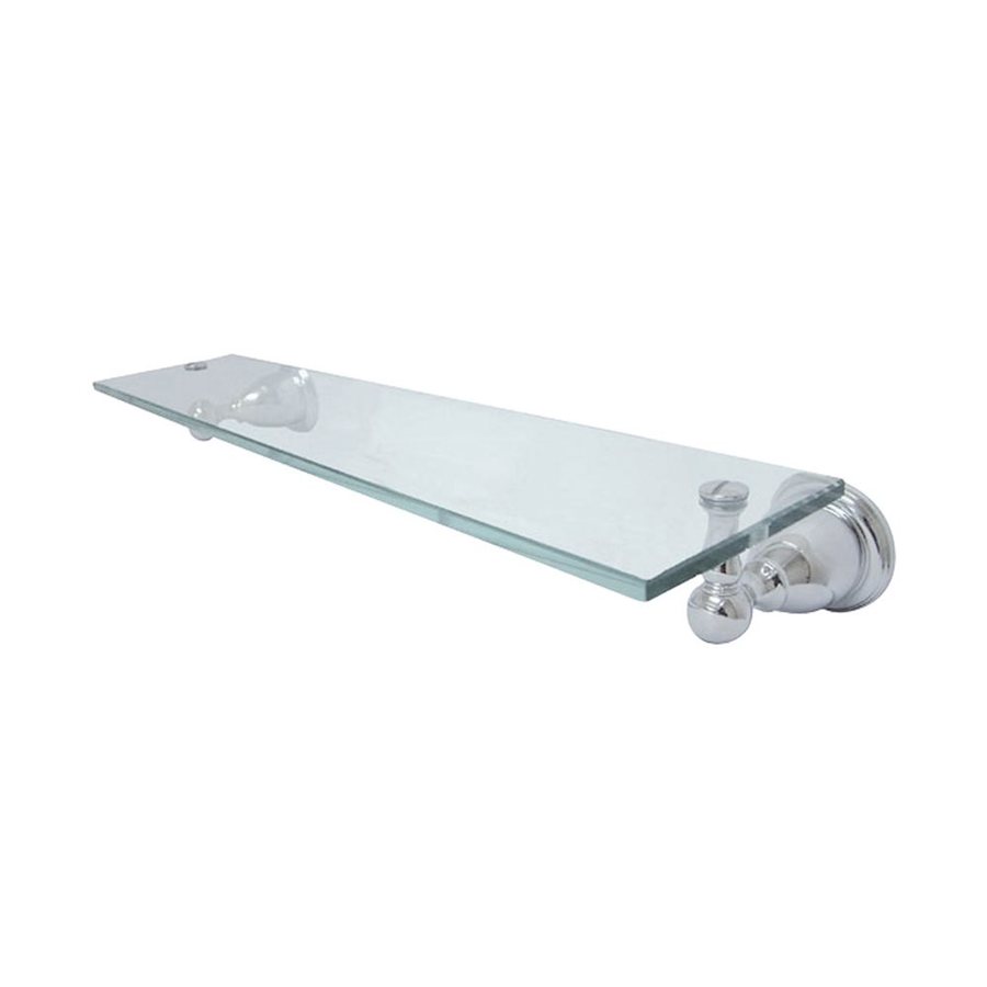 Shop Elements of Design Heritage Chrome and Glass Bathroom Shelf at