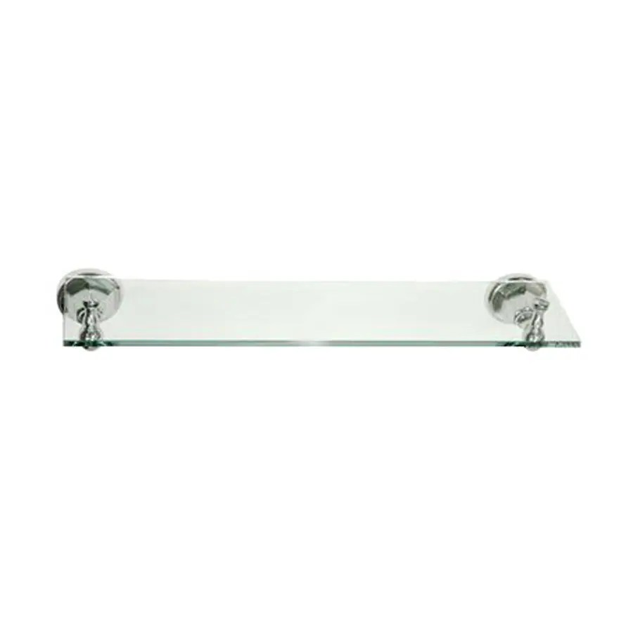 Shop Elements of Design Metropolitan Chrome and Glass Bathroom Shelf at