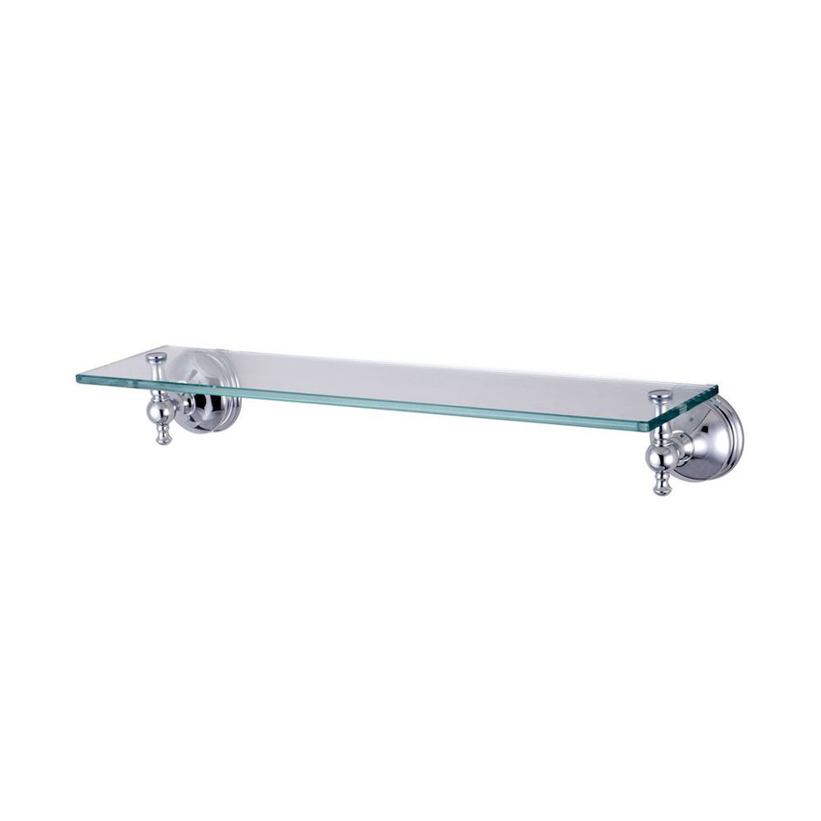 Elements of Design Naples Chrome and Glass Bathroom Shelf in the Bathroom Shelves department at