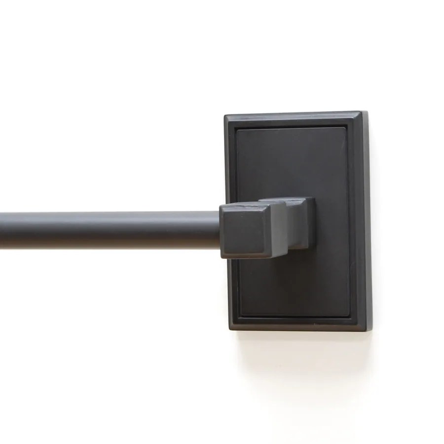 Shop Residential Essentials Hamilton 24in Black Single Towel Bar at