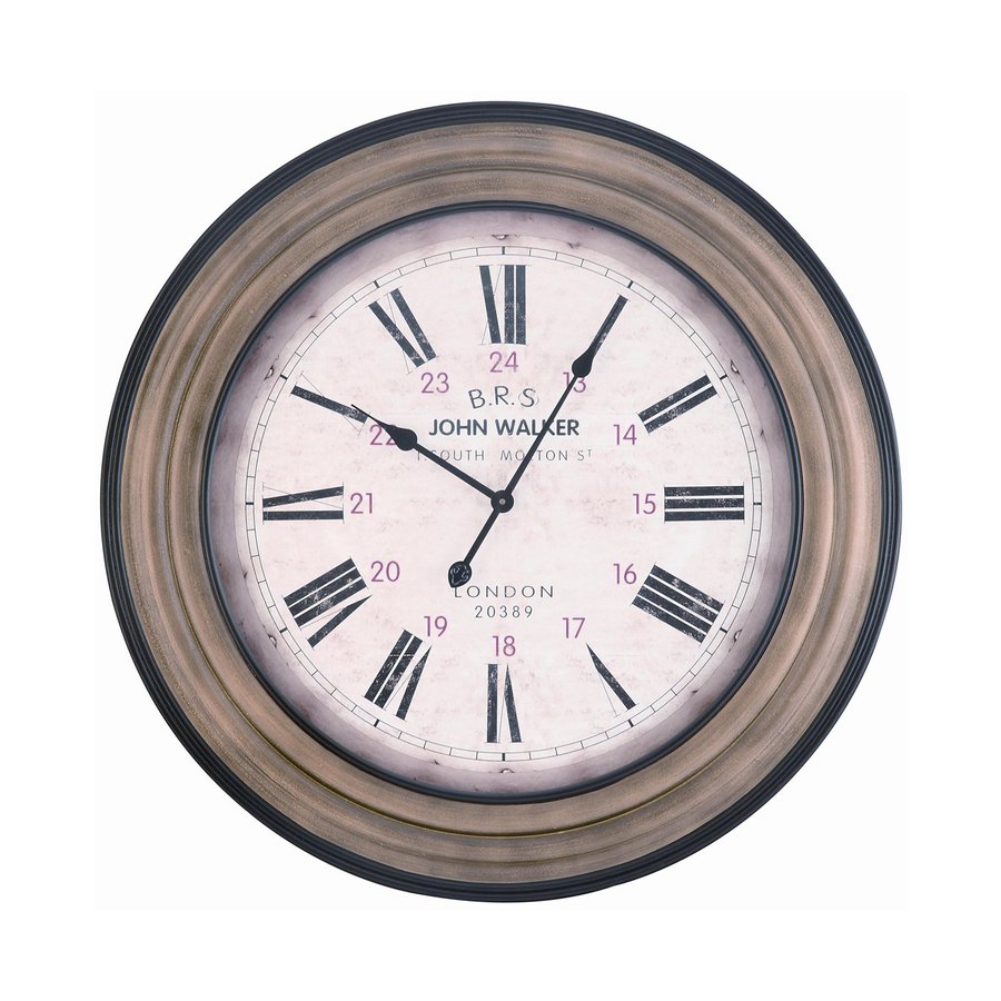 Cooper Classics Hamilton Analog Round Indoor Wall Standard Clock at
