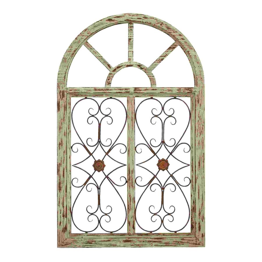 Woodland Imports 29in W x 46in H Frameless Wood Wooden Garden Gate 3D