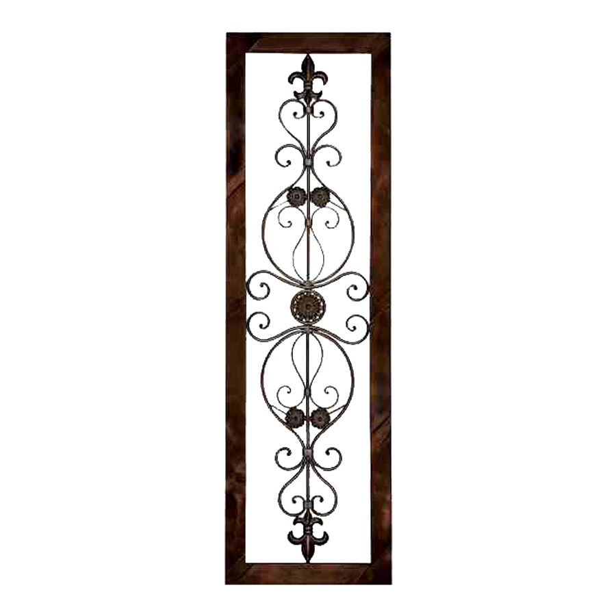 Woodland Imports 18in W x 62in H Framed Metal Wall Plaque 3D Art at