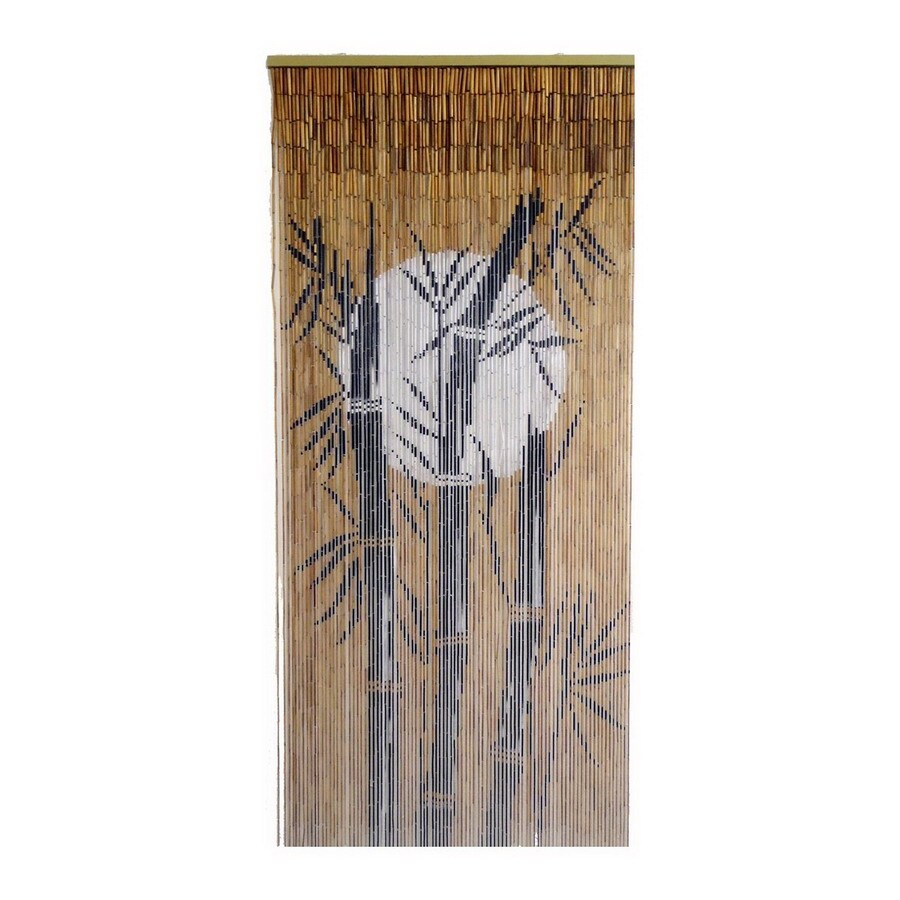 Bamboo 54 Moon 80in Brown Bamboo Rod Pocket SemiSheer Single Curtain