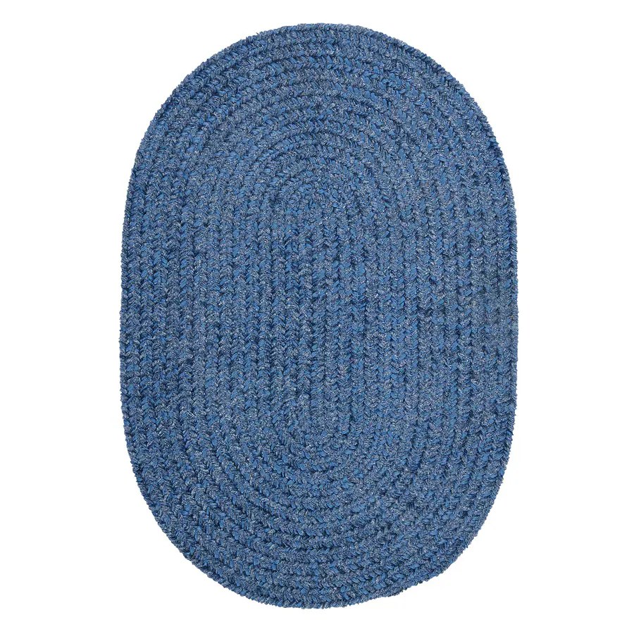 Shop Colonial Mills Spring Meadow Petal Blue Oval Indoor/Outdoor