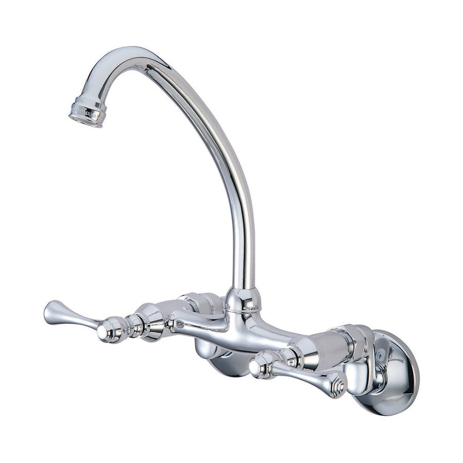 Shop Elements of Design Chrome 2Handle HighArc Wall Mount Kitchen