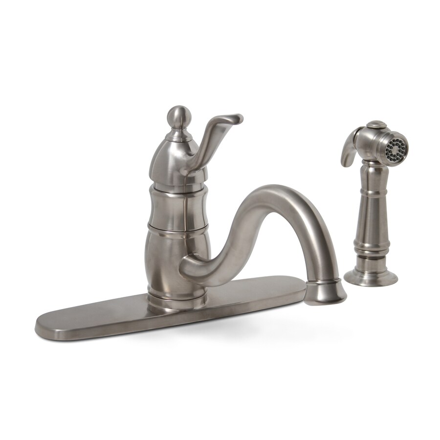 Shop Premier Faucet Sonoma PVDBrushed Nickel 1Handle LowArc Kitchen