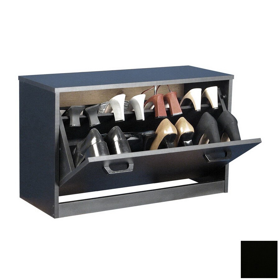 Venture Horizon Black Wood Shoe Storage at