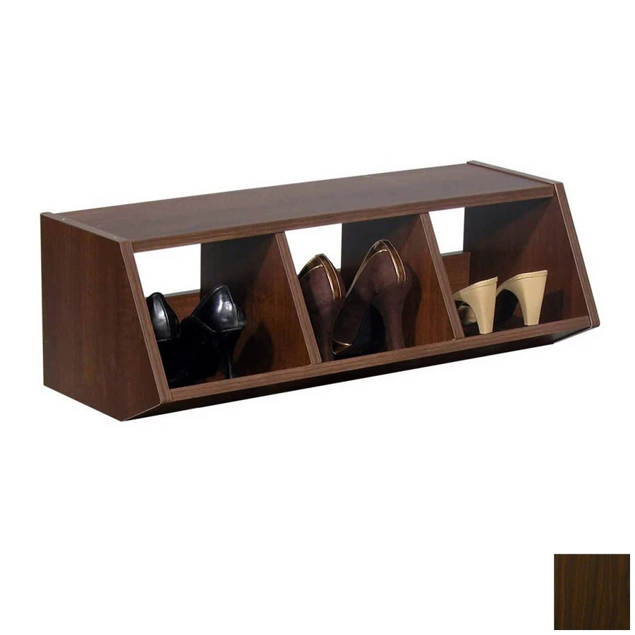 Venture Horizon Dark Walnut Wood Shoe Storage at