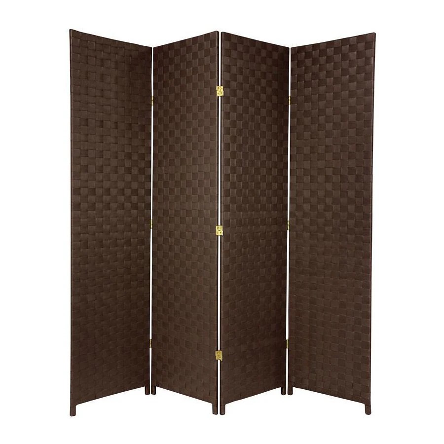 Shop Oriental Furniture 70in W x 71in H Dark Brown Vinyl/Polyresin
