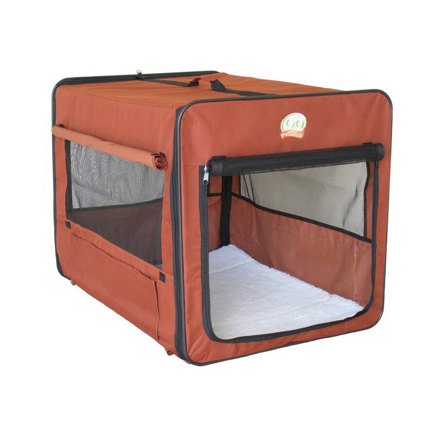 Go Pet Club 2.14ft x 1.54ft x 2ft Brown Collapsible Plastic Pet