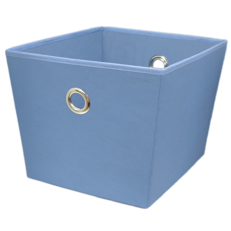Shop Style Selections 14in W x 10in H x 12in D Blue Fabric Bin at