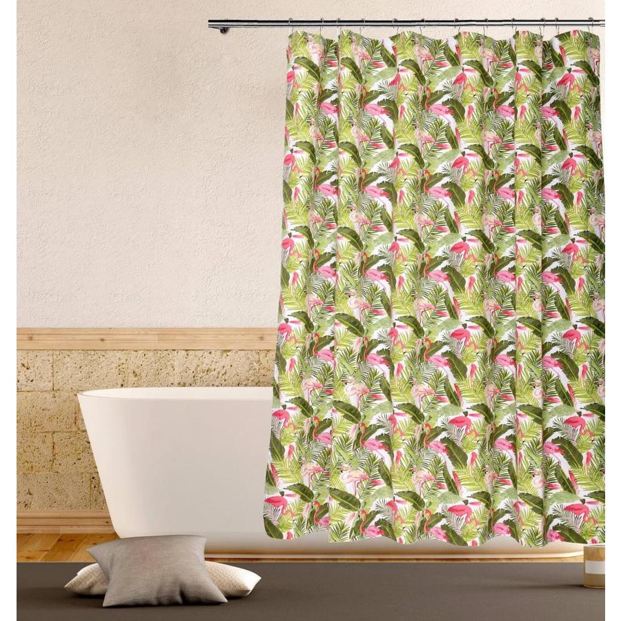 Duck River Textile 72in Cotton Whitemulti Patterneded Shower Curtain