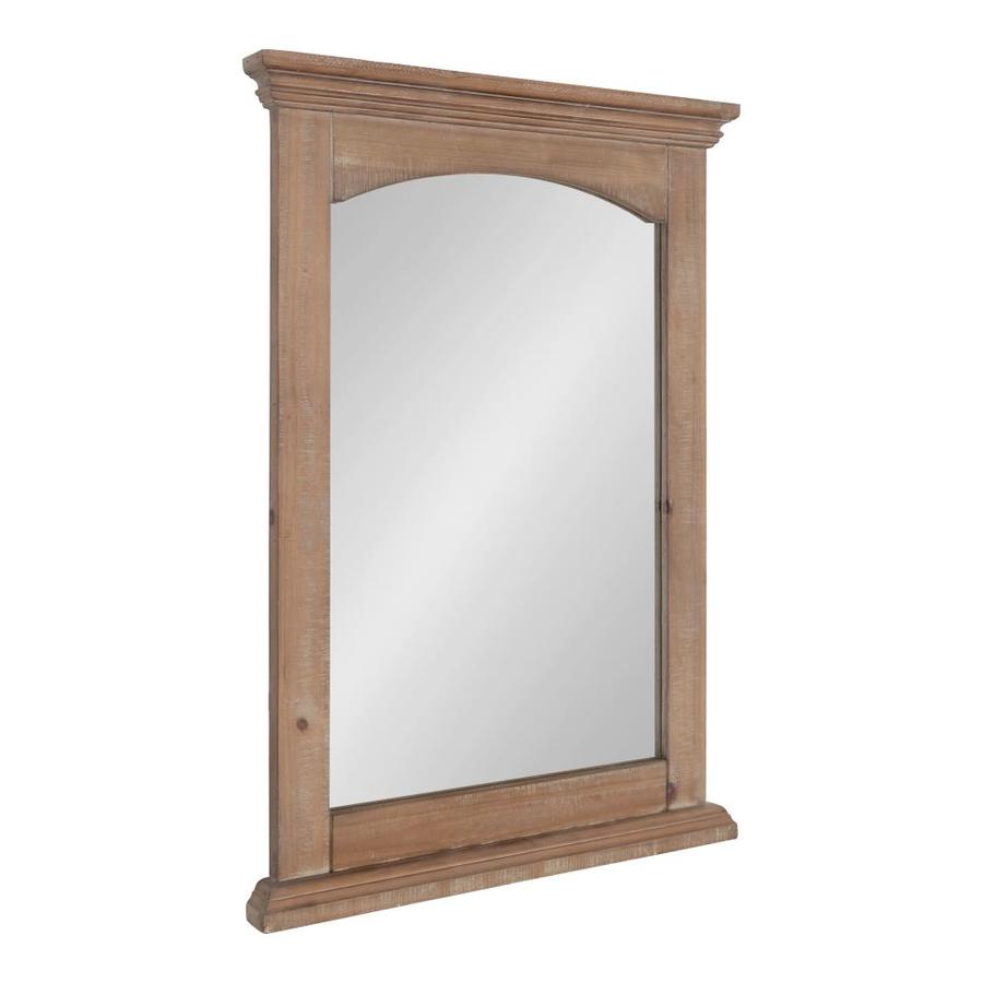 Kate and Laurel Wood Framed Wall Mirror, 20x28.75, Rustic Brown