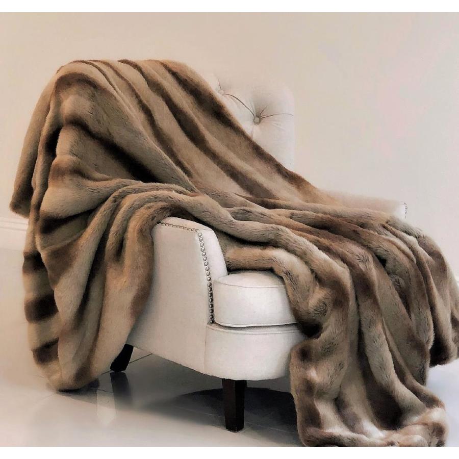 Plutus Brands Sheared Faux Chinilla Luxury Blanket 96L x 110W Queen in