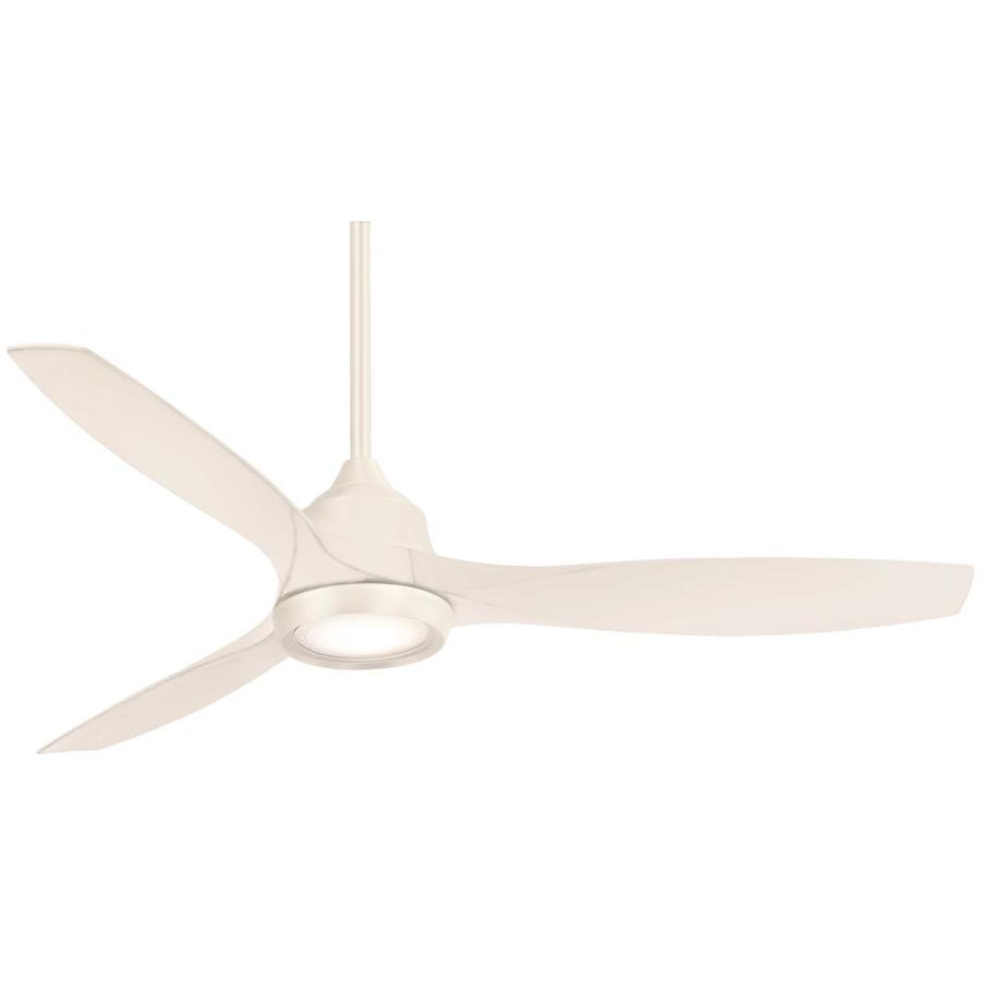 Minka Aire Skyhawk 60in Matte White LED Indoor Downrod Ceiling Fan with Light Kit and Remote (3