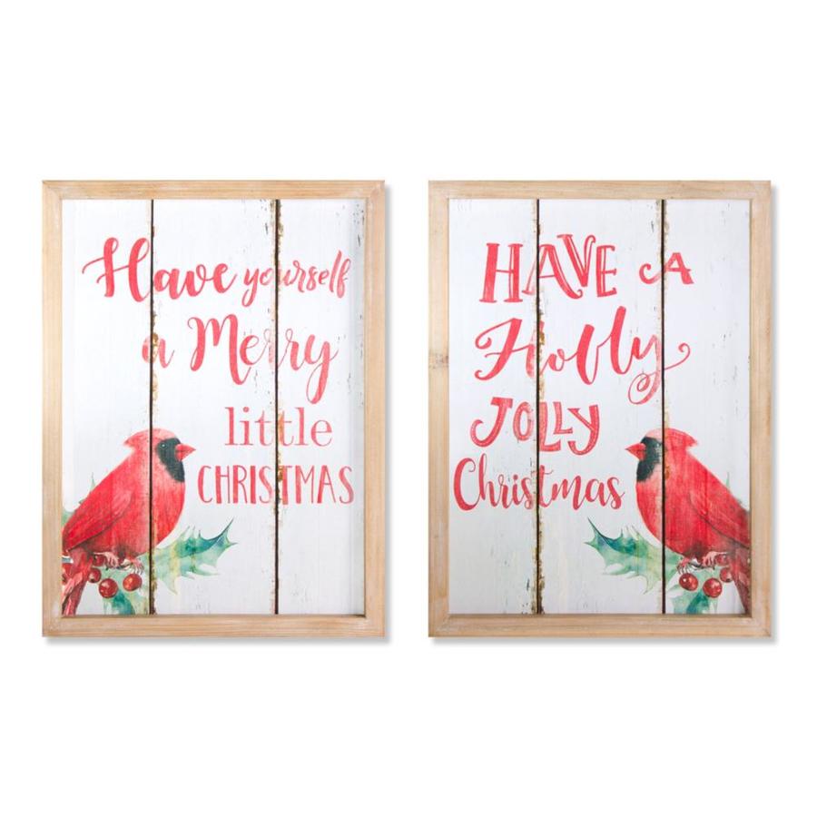 Christmas Plaque (Set 2) 13L x 17.75H in the Novelty Christmas