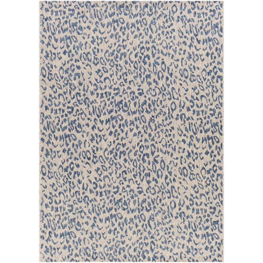 Surya Eagean 4 x 6 Bright Blue Animal Print MidCentury Modern Area Rug